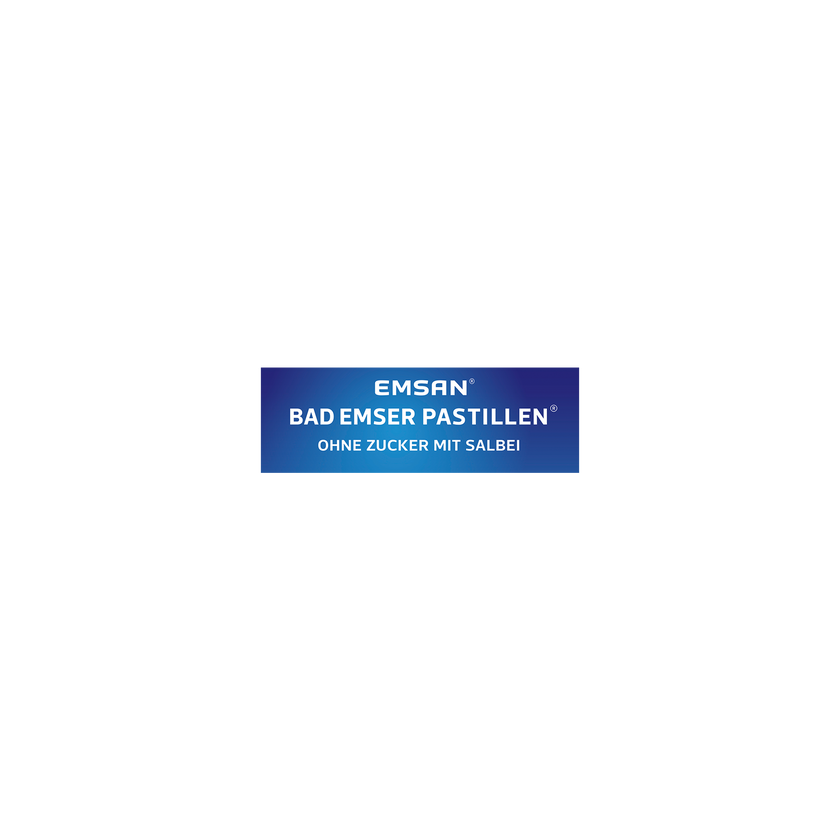 Draufsicht von EMSAN Bad Emser Pastillen ohne Zucker mit Salbei