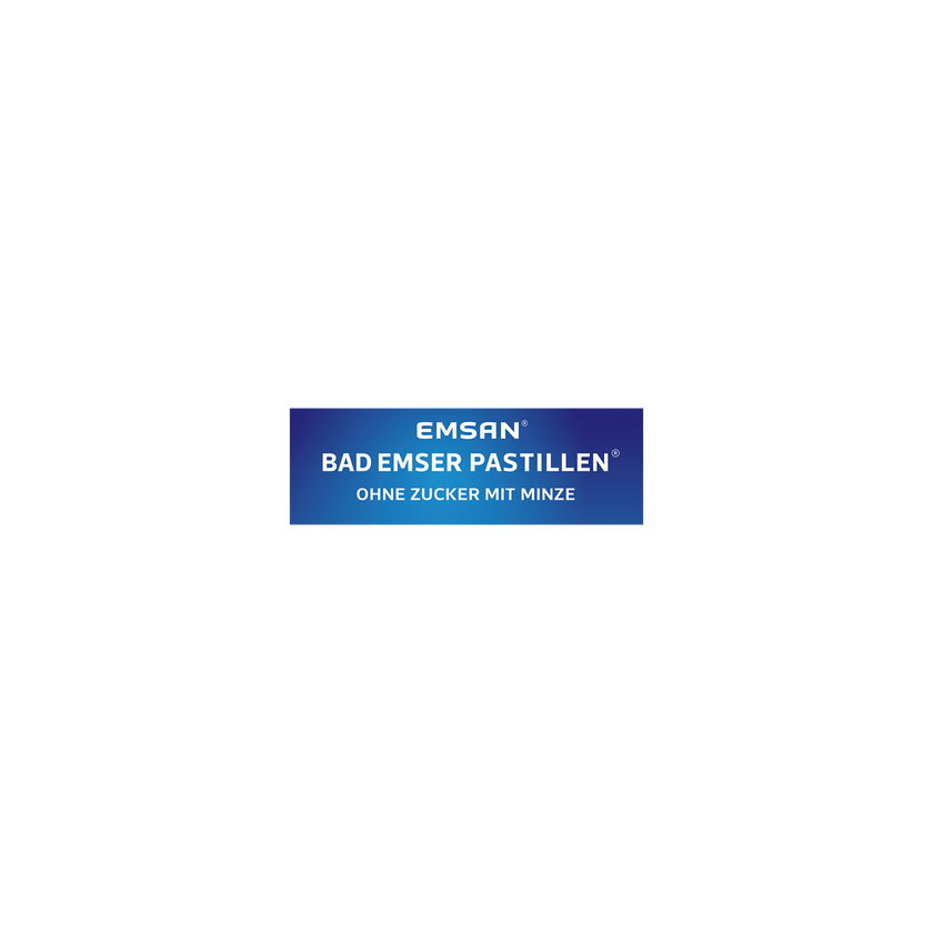 Draufsicht von EMSAN Bad Emser Pastillen ohne Zucker Minze