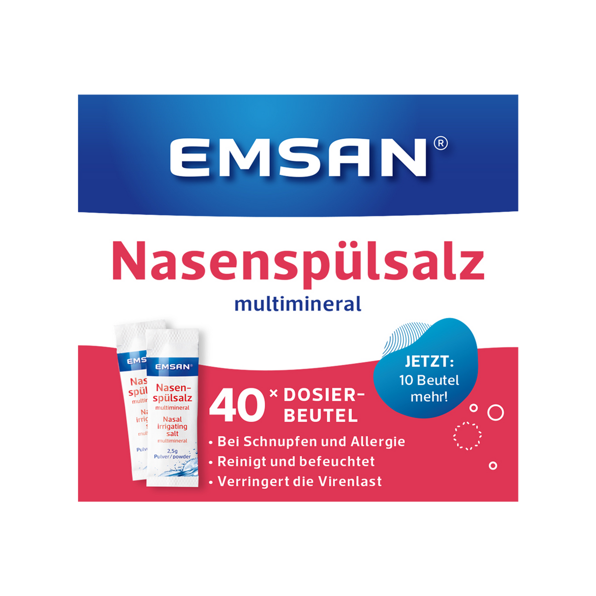 Draufsicht von EMSAN Nasenspülsalz multimineral