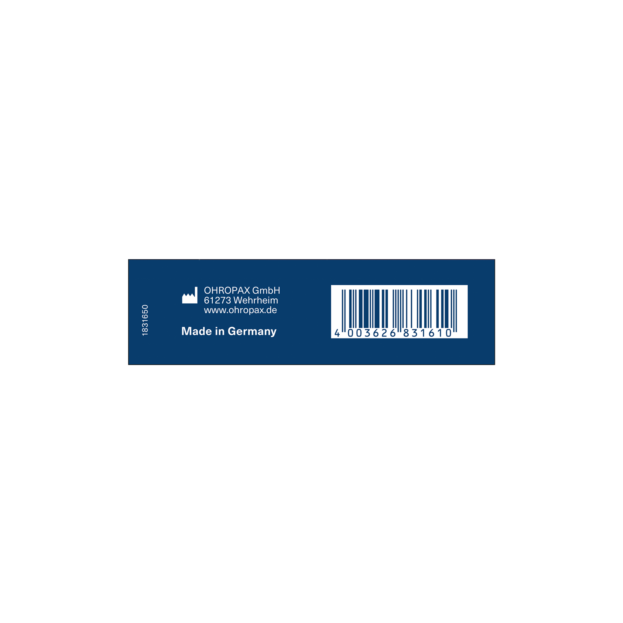 Verpackung von  OHROPAX Good Night Ohrstöpsel von unten