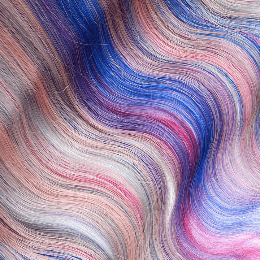 Verschiedene I Heart Revolution Farben auf blondem Haar