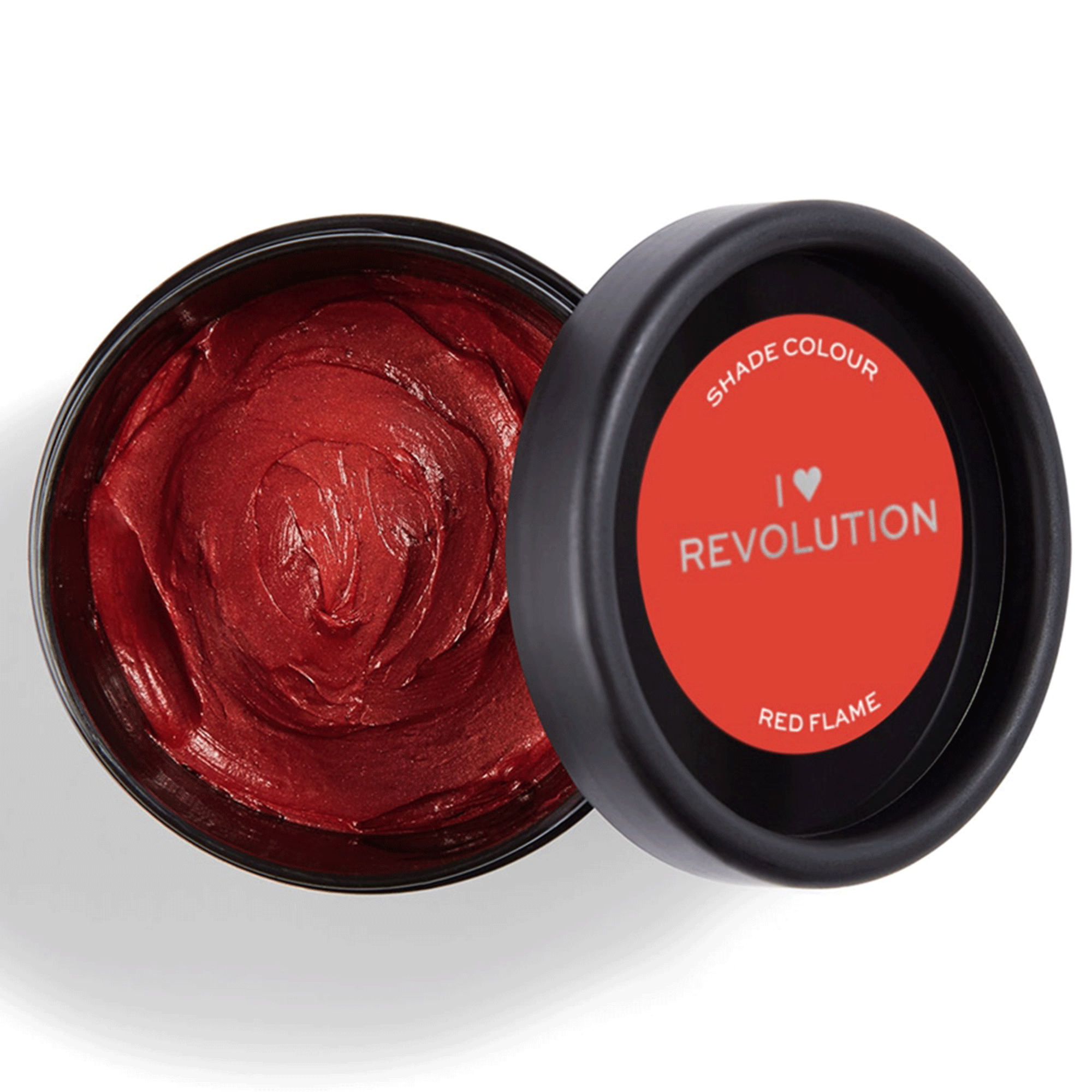 Geöffneter Tiegel von I Heart Revolution Rainbow Paste Red Flame