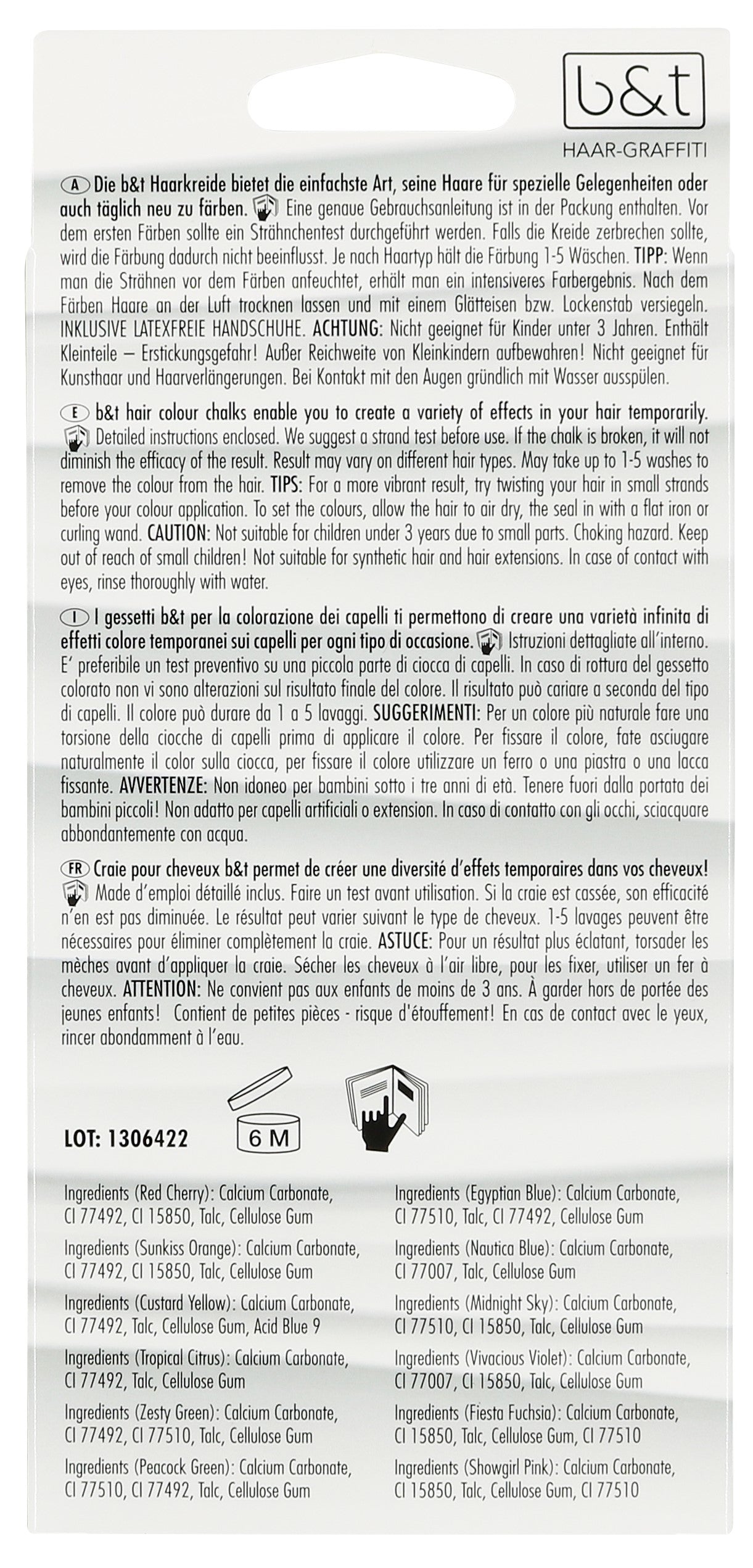 Anwendung B&T Haarkeide 12 Farben