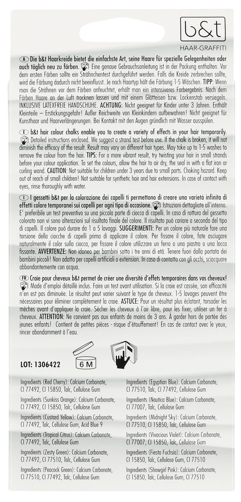 Anwendung B&T Haarkeide 12 Farben