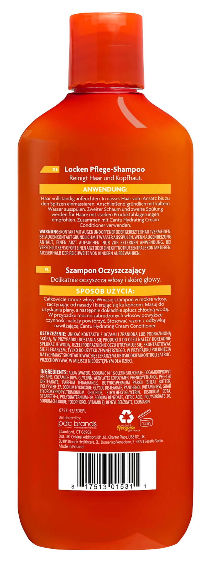 Cantu Cleansing Cream Shampoo back