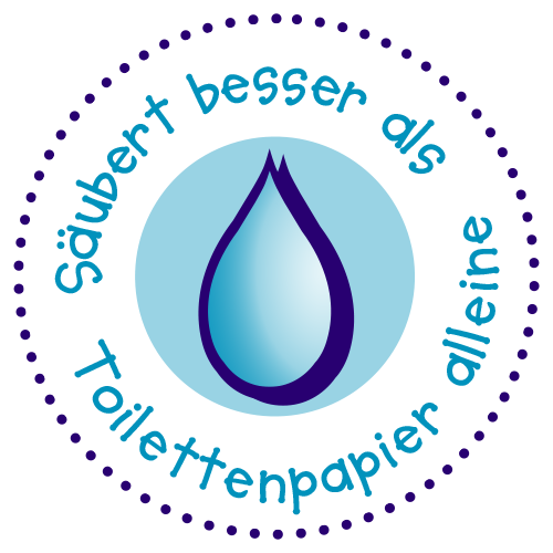 säubert besser als Toilettenpapier alleine
