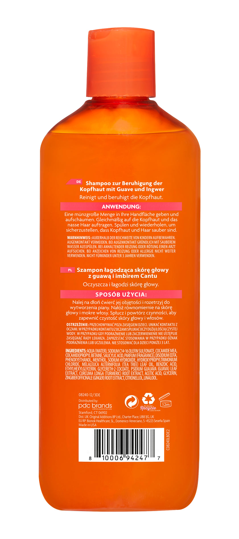 Cantu Guava Scalp Relief Shampoo 400 ml Rückseite