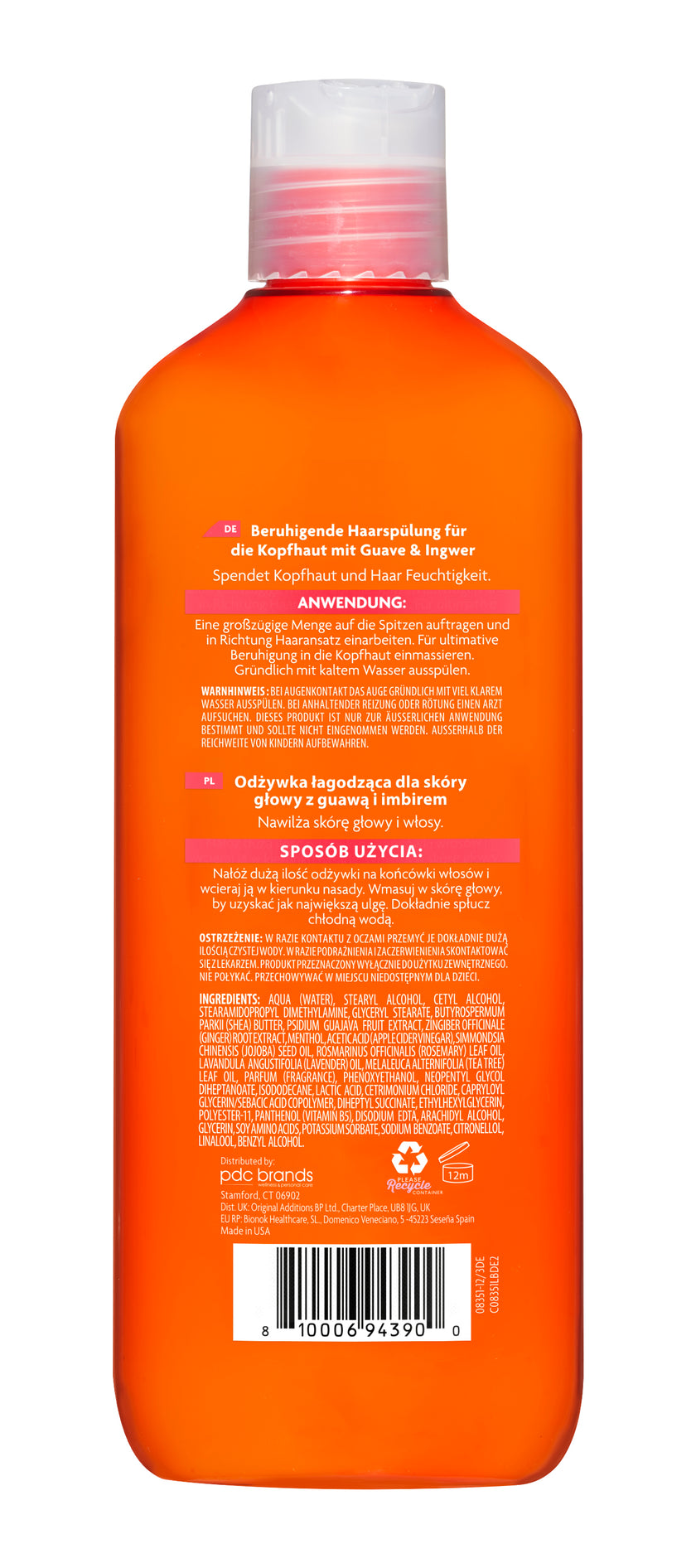 Cantu Guava & Ginger Scalp Relief Conditioner 400 ml Rückseite