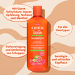 Cantu Guava Scalp Relief Shampoo - 400ml auf gemustertem Grund und Schrift in ovalen Kreisen