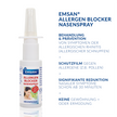 EMSAN Allergenblocker Nasenspray auf weißem Grund mit Schrift