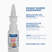 EMSAN® Kindernasenspray und Schrift auf weißem Grund