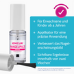 EMCUR® Nagelpilz-Serum Flasche, Balken und Text auf weißem Grund