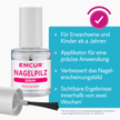 EMCUR® Nagelpilz-Serum Flasche, Balken und Text auf weißem Grund