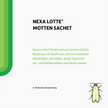 Schrift und illustrierte Motte auf weißem Grund