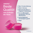 OHROPAX Silence Ohrstöpsel auf pinkem Grund und Schrift auf grauem Grund