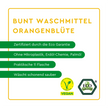 Schrift in gelbem Rahmen und auf grünen Balken