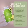 Merkmale von YEAUTY Tuchmaske Avocado Cucumber Niacinamide und Verpackung neben ausgebreiteter Tuchmaske