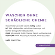 Text in weißem Kreis auf mintfarbenem Grund