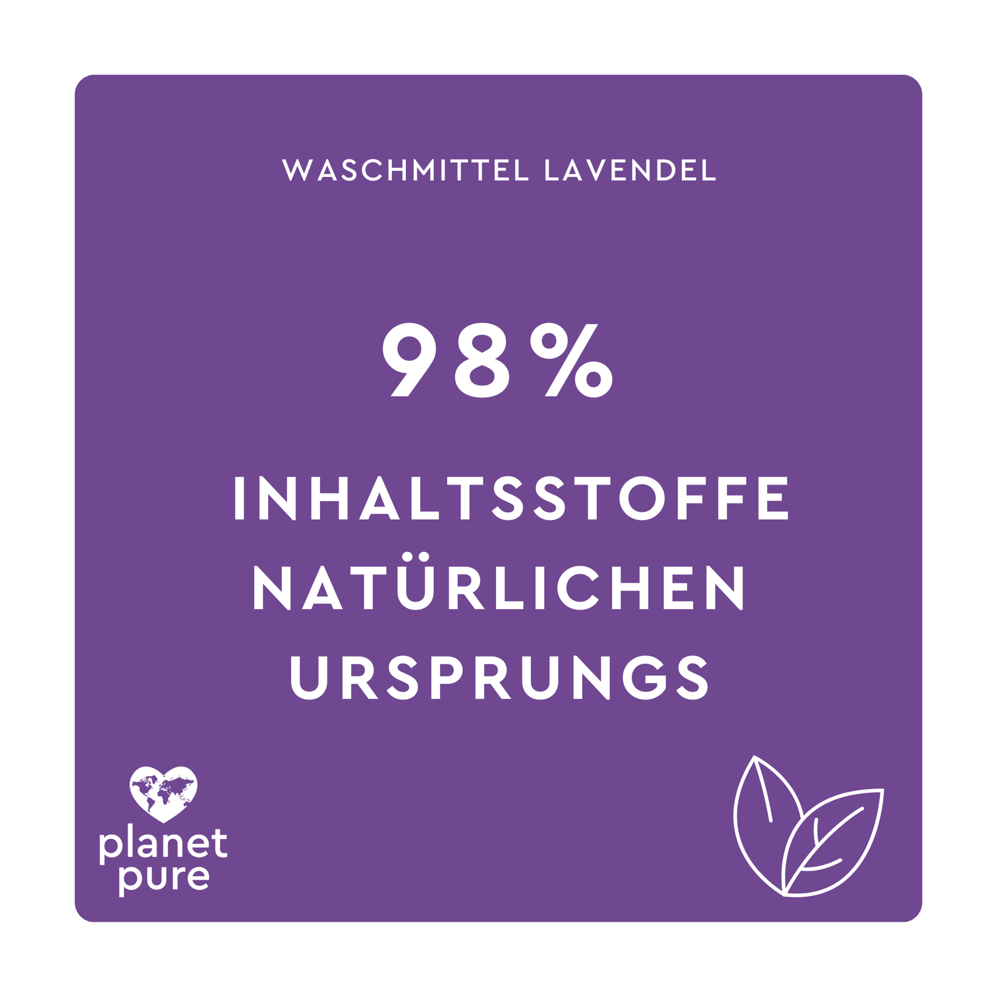 weiße Schrift auf lilafarbenem Grund