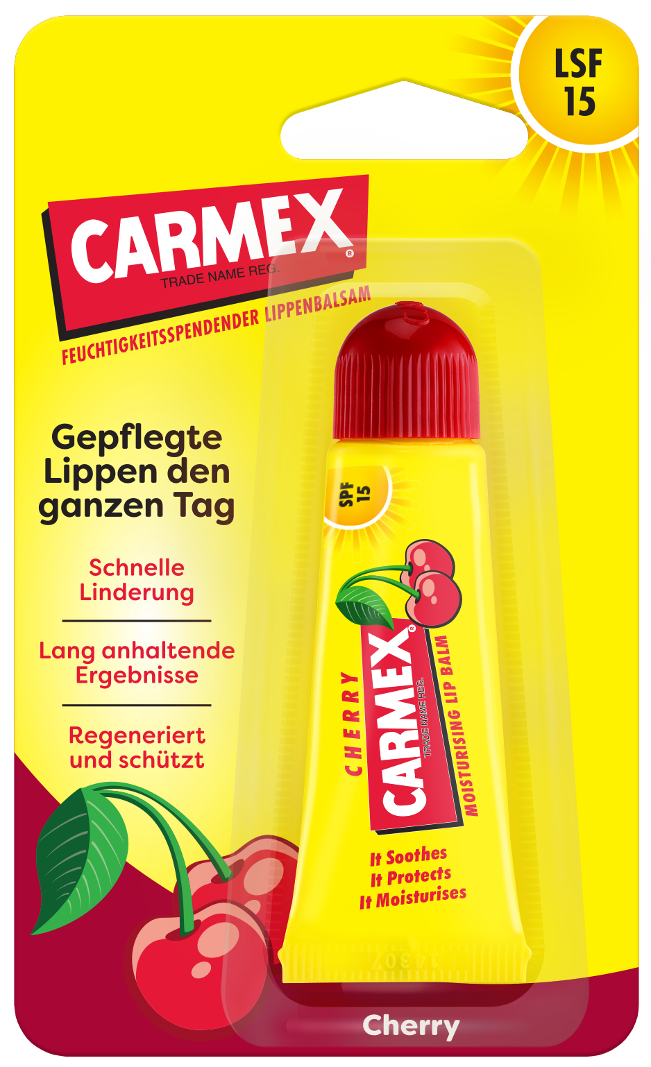 Carmex Kirsche Tube Blister Front