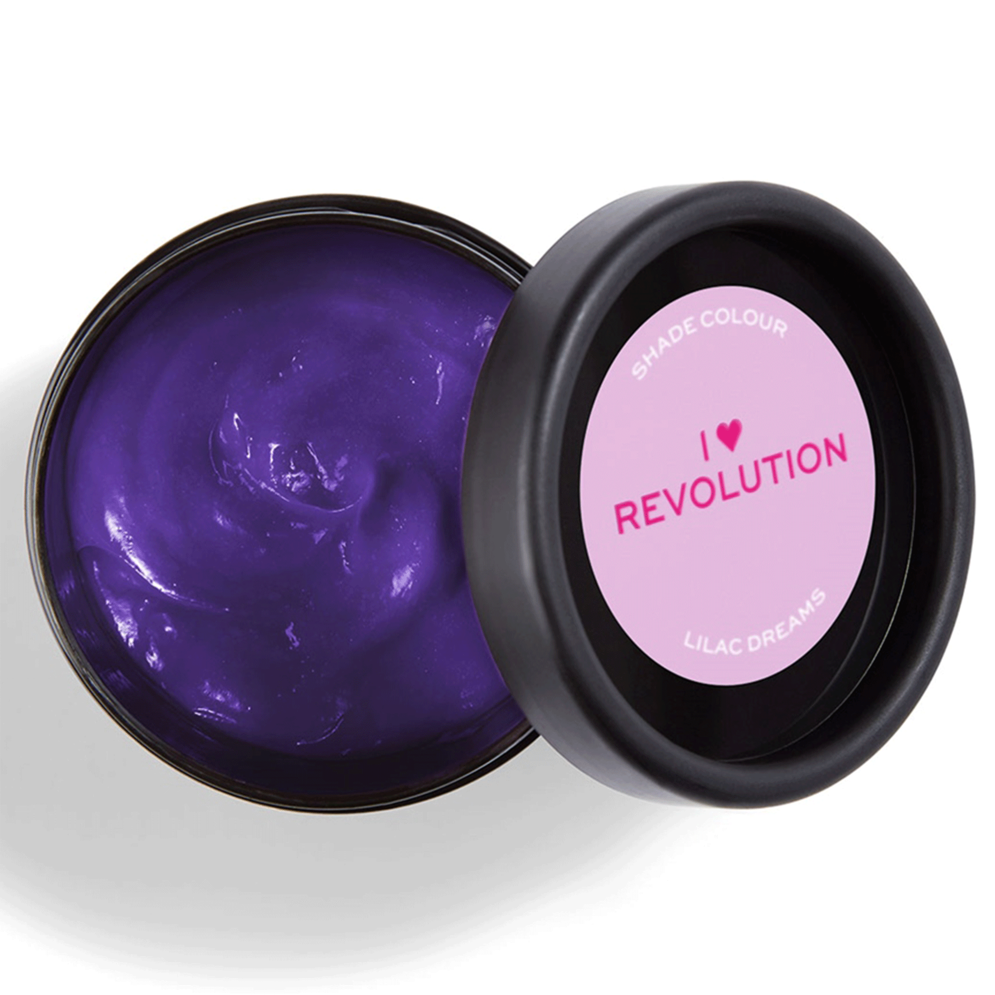 Geöffneter Tiegel von I Heart Revolution Rainbow Tones Lilac