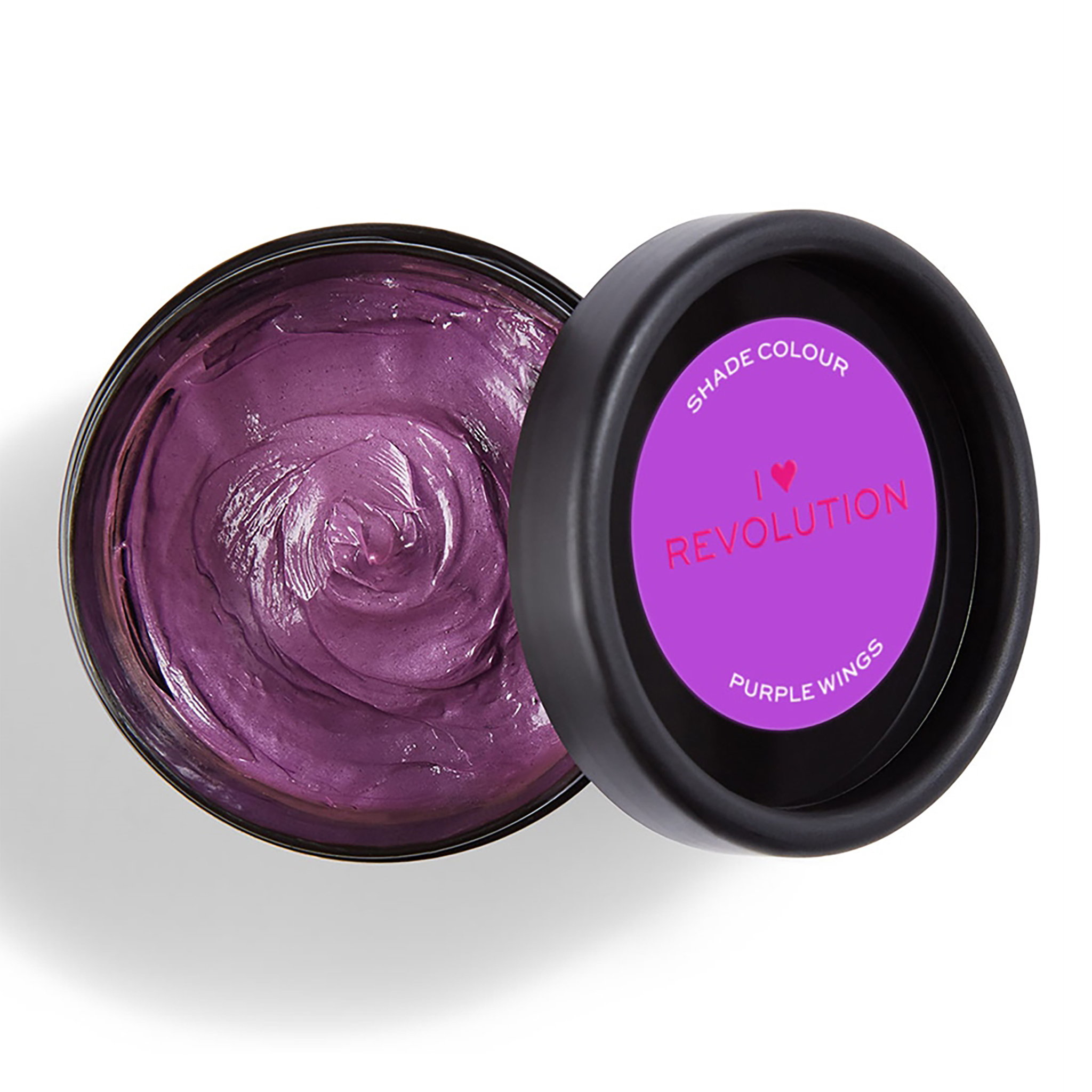 gGeöffneter Tiegel mit I Heart Revolution Rainbow Paste Purple Wings