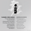 PLASMABION Molecular Cleanser - 150ml in Schaum über Schrift auf grauem Hintergrund