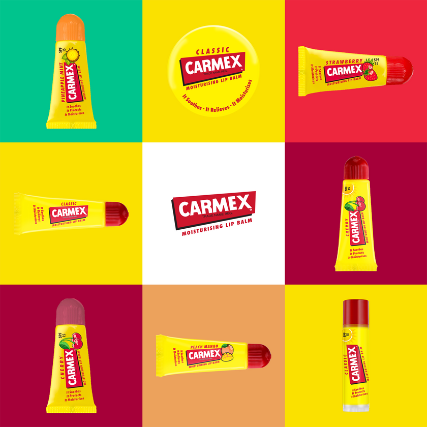 Carmex Minis Strawberry/Pineapple Mint/Cherry - 15g
