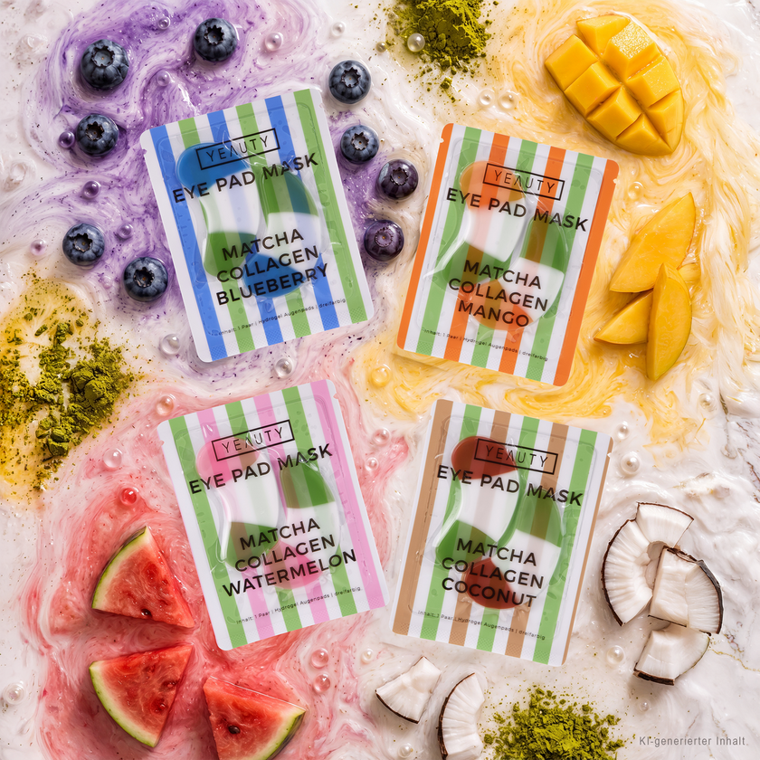 YEAUTY Matcha Collagen Mango Eye Pad Mask - 25 Paar
