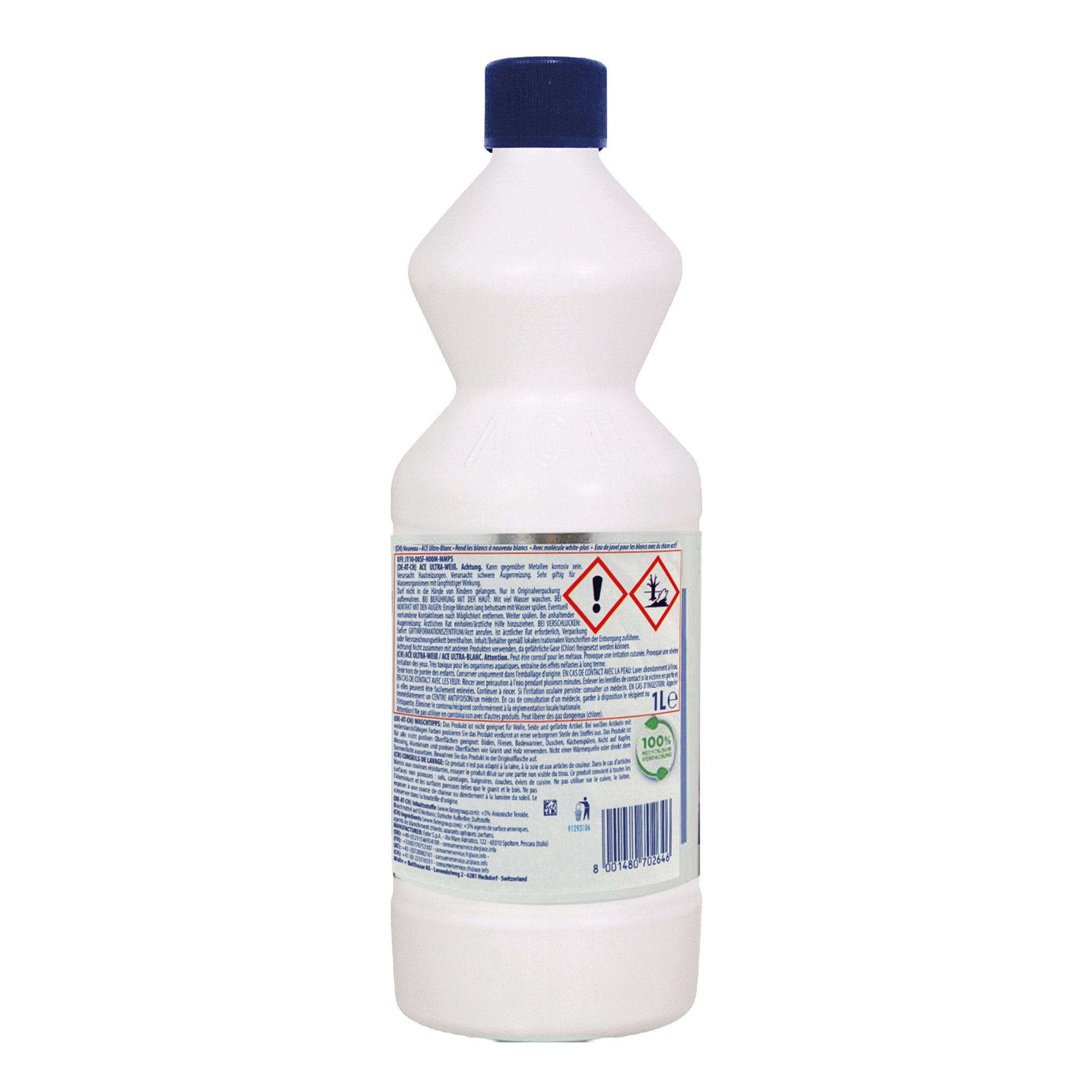 Rückseite von ACE Ultra Weiß