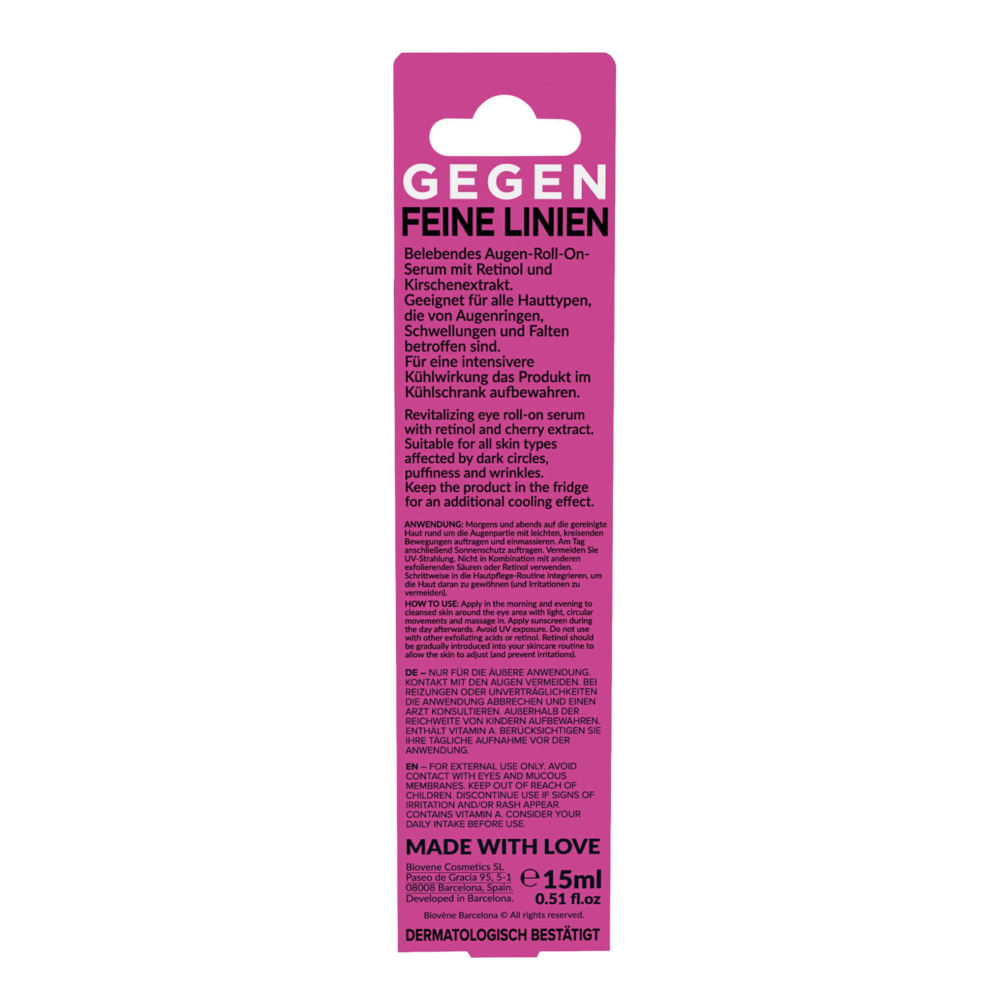 Rückseite von Biovène DE-PUFFING