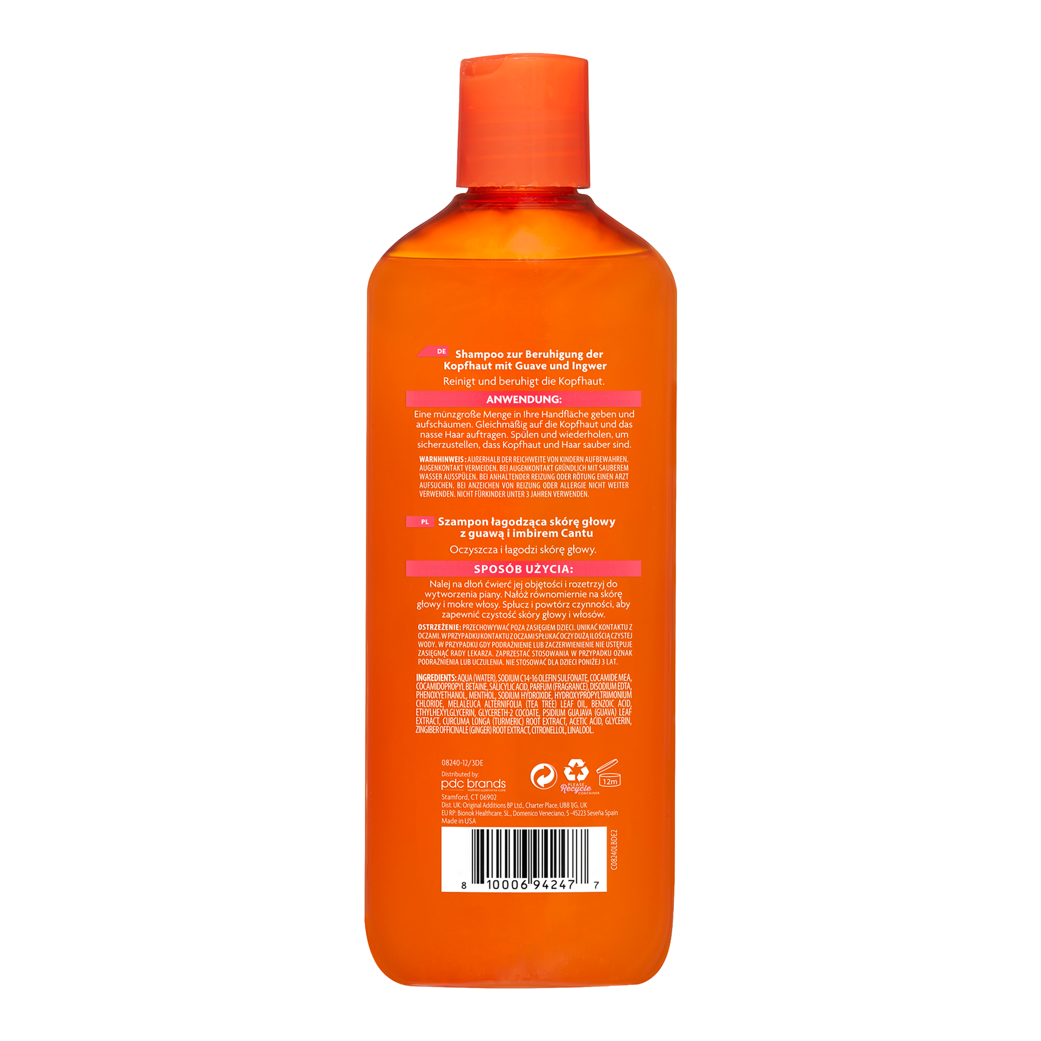 Rückseite von Cantu Guava Scalp Relief Shampoo - 400ml