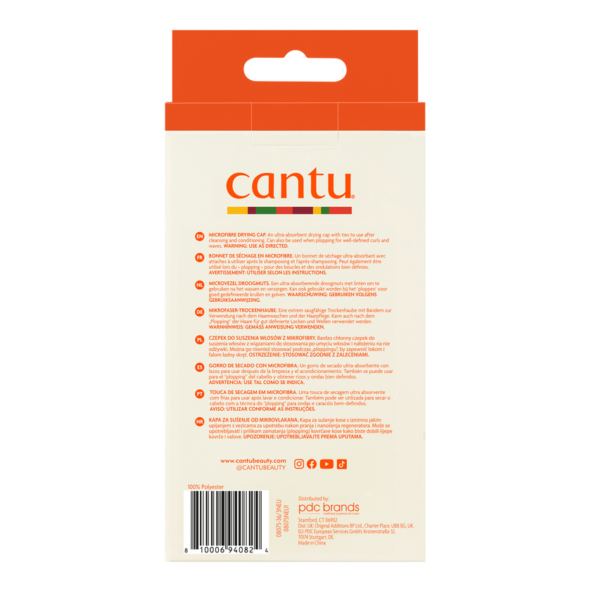 Rückseite von Cantu Microfiber Drying Cap