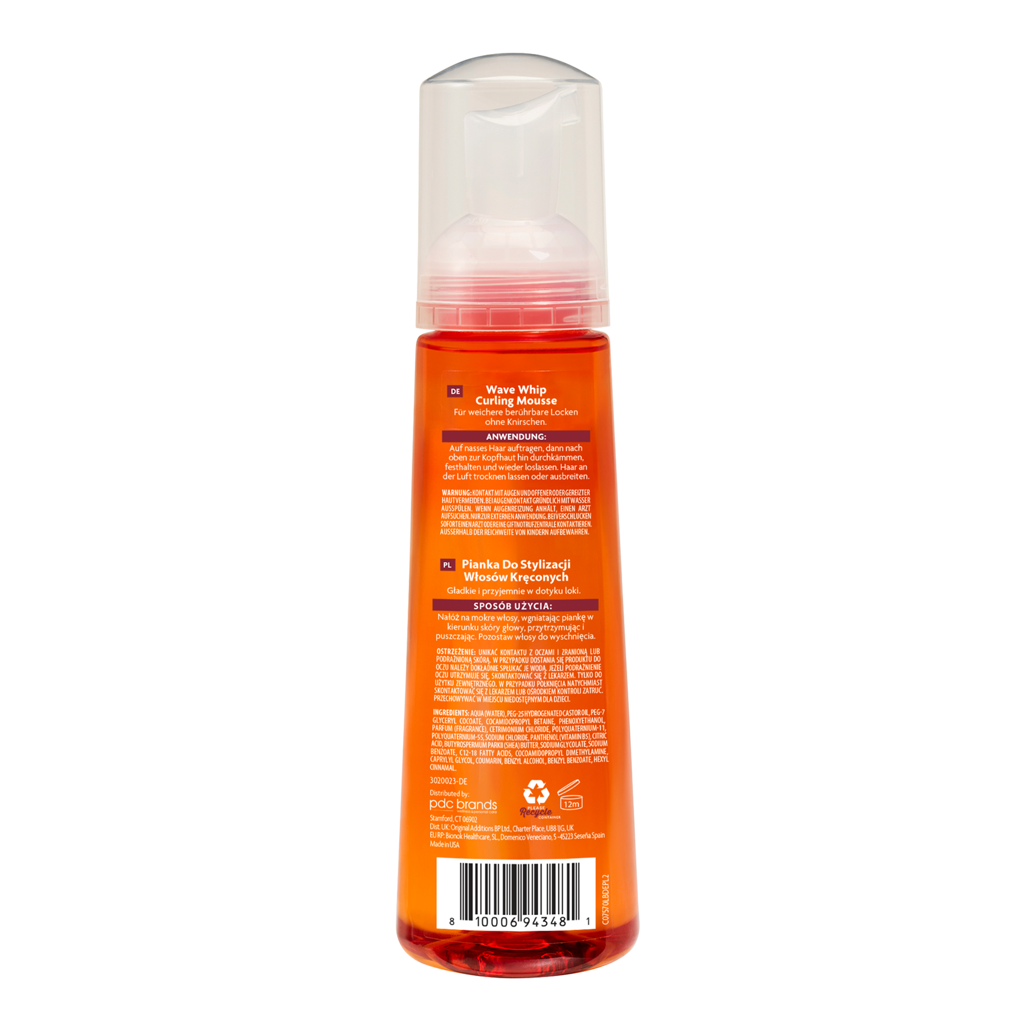 Rückseite von Cantu Wave Whip Curling Mousse - 248ml