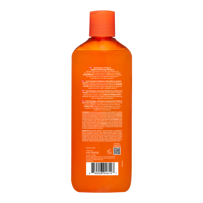 Rückseite von Cantu Guave Kopfhautpflege Shampoo - 400ml