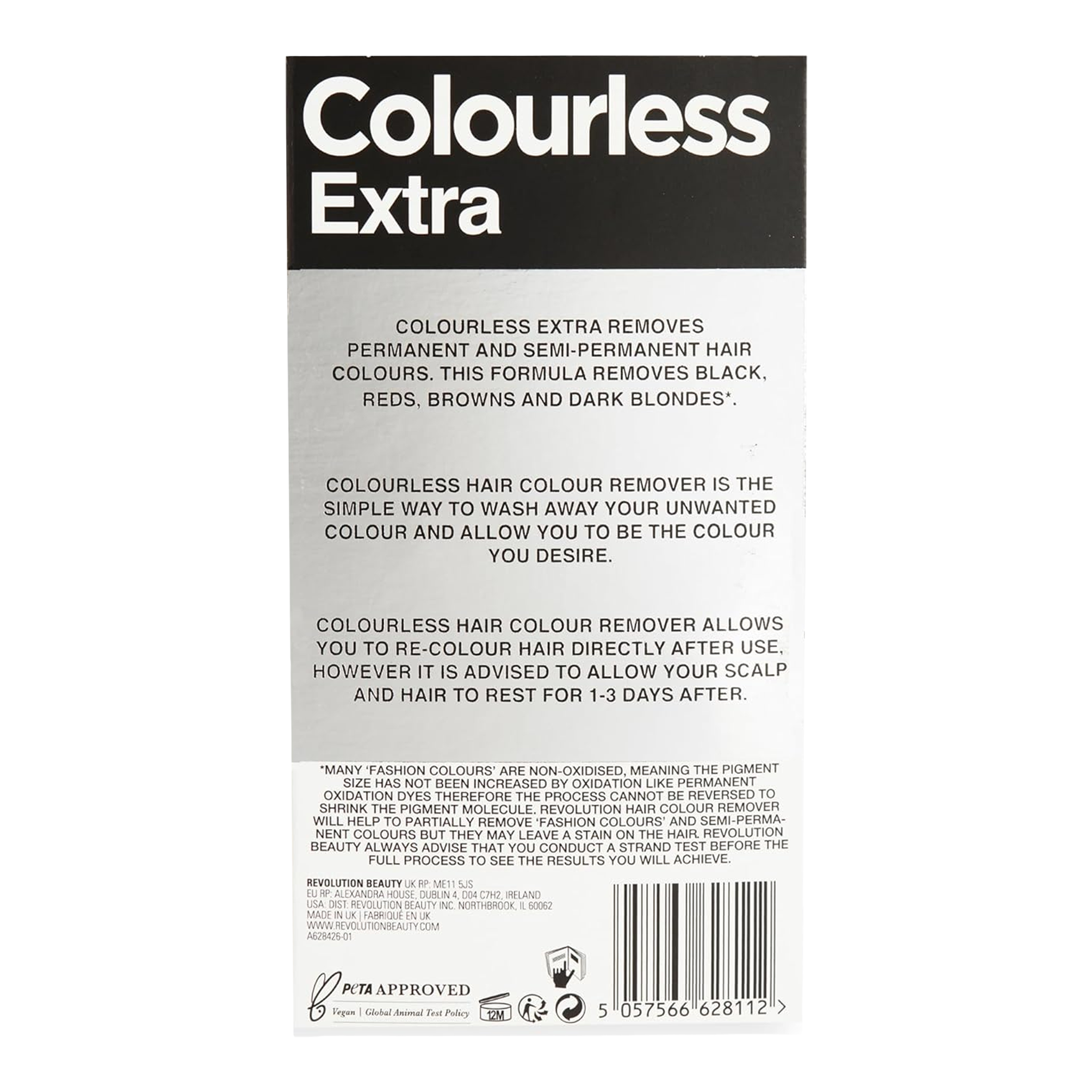 Rückseite von Colourless Haarfarben-Entferner Max Effect