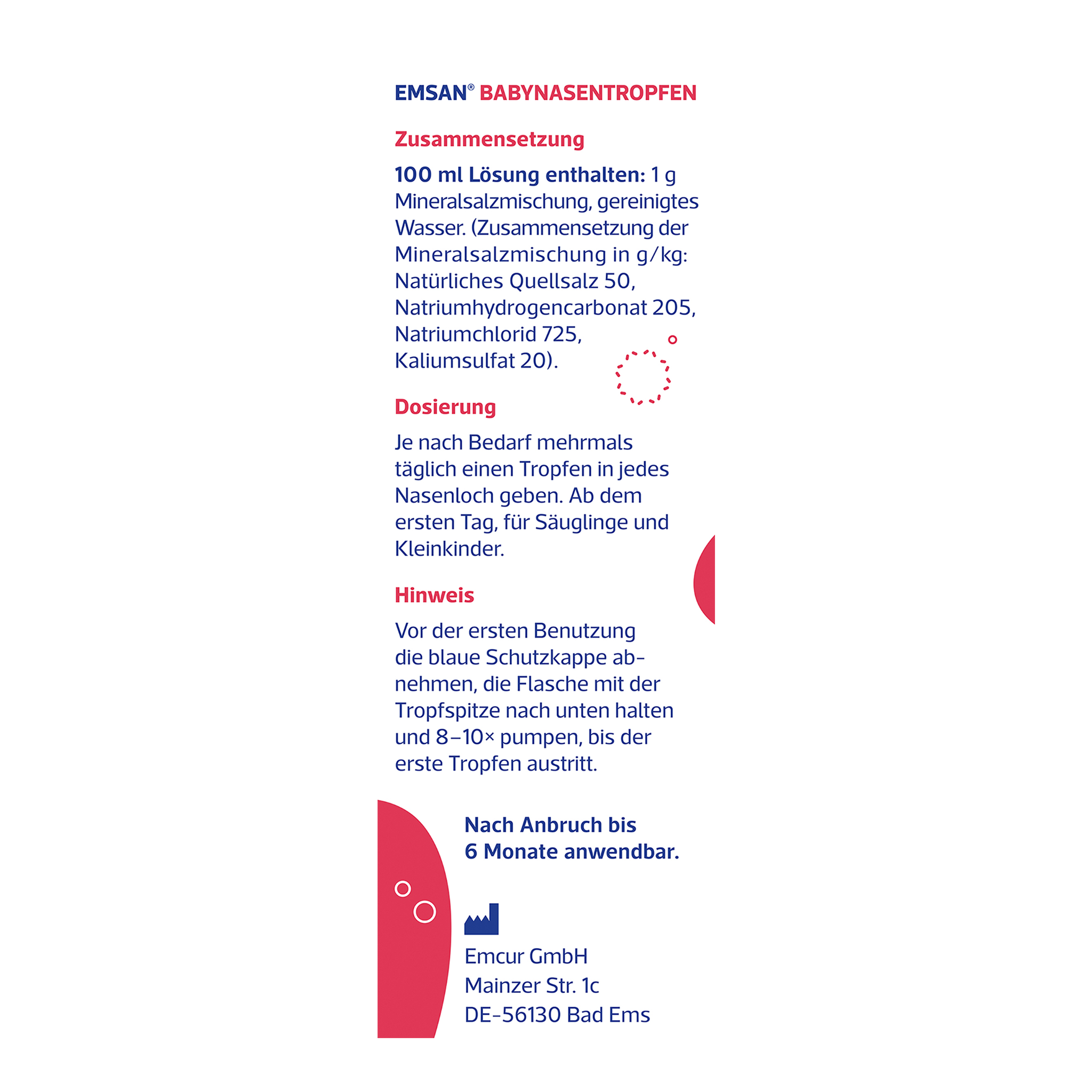 Rückseite von EMSAN Baby Nasentropfen