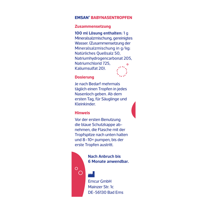 Rückseite von EMSAN Baby Nasentropfen