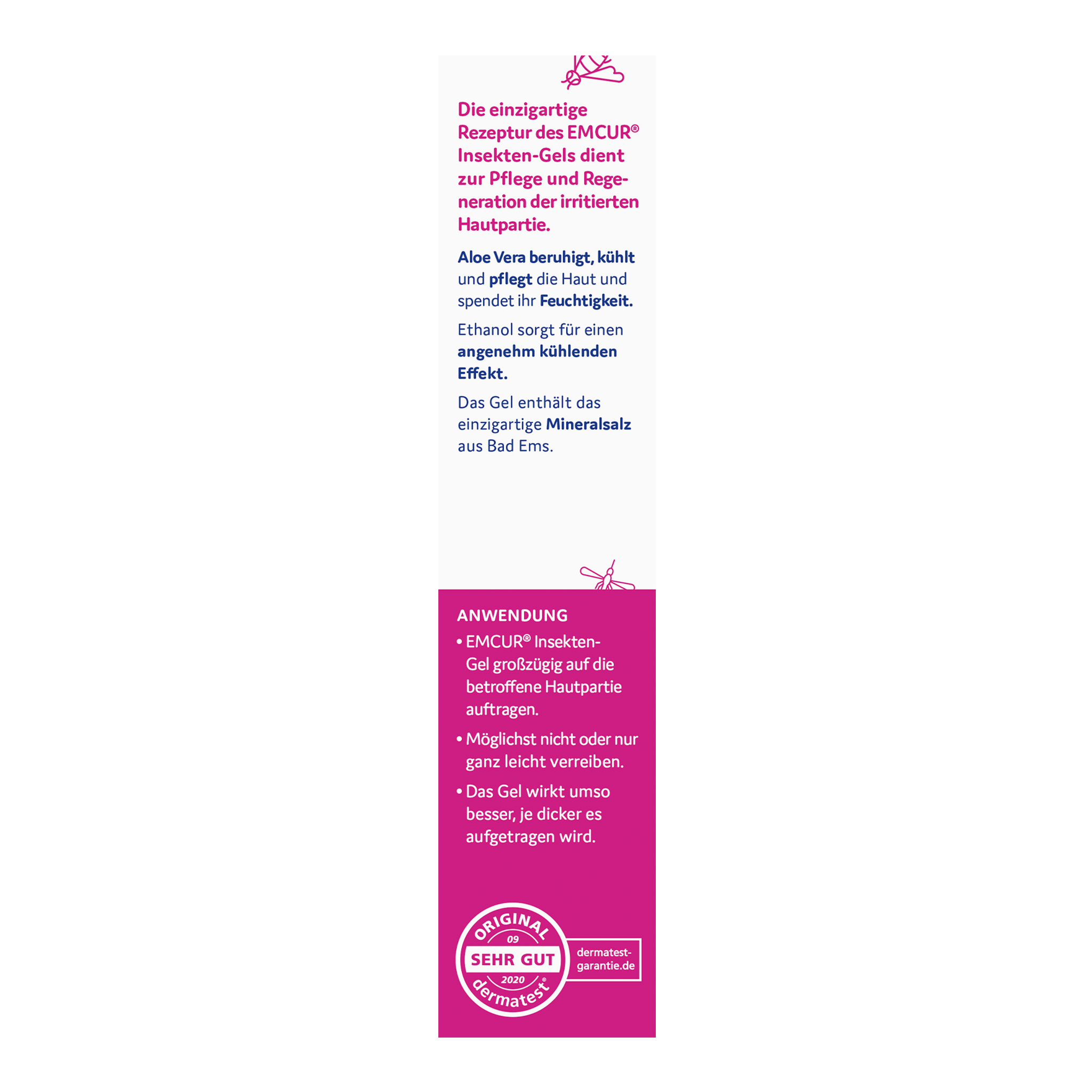 Rückseite von EMCUR® Insekten Gel