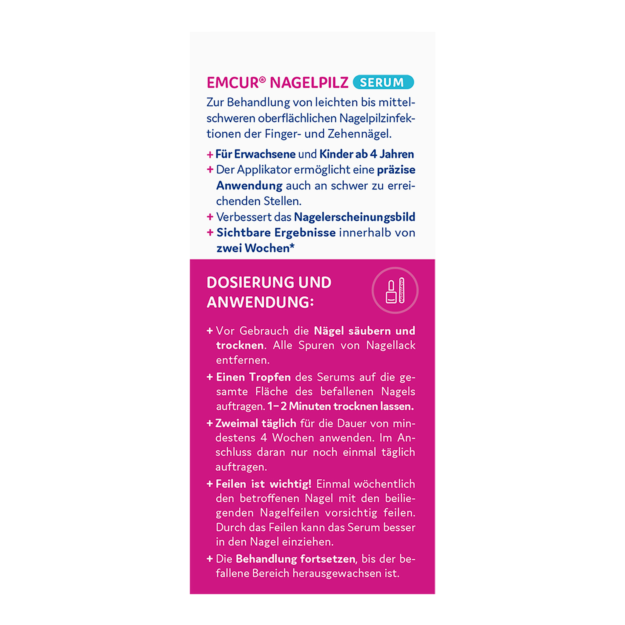 Rückseite von EMCUR® Nagelpilz-Serum - 5ml