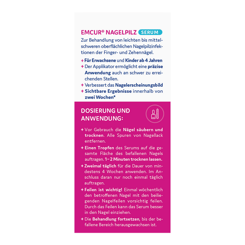 Rückseite von EMCUR® Nagelpilz-Serum - 5ml