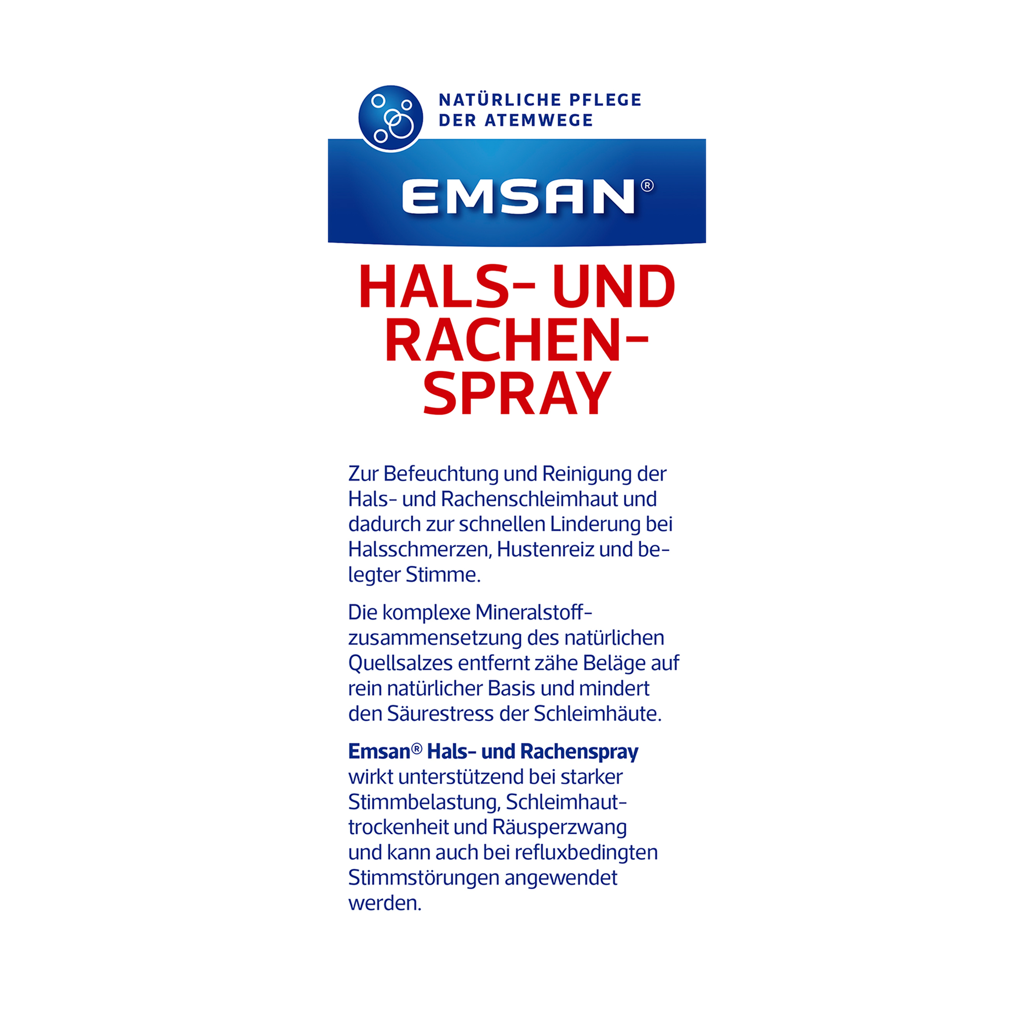Rückseite von EMSAN Hals- und Rachenspray