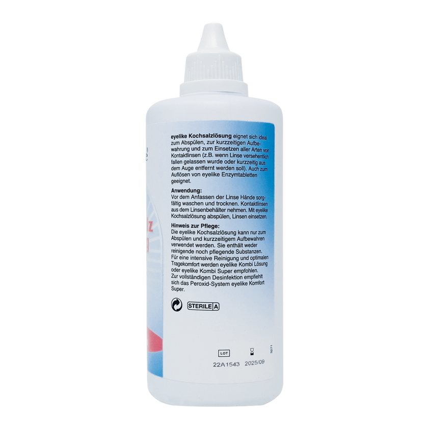Rückseite von eyelike Kochsalz Lösung - 360 ml