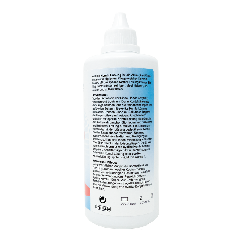 Rückseite von eyelike Kombi Lösung - 360ml
