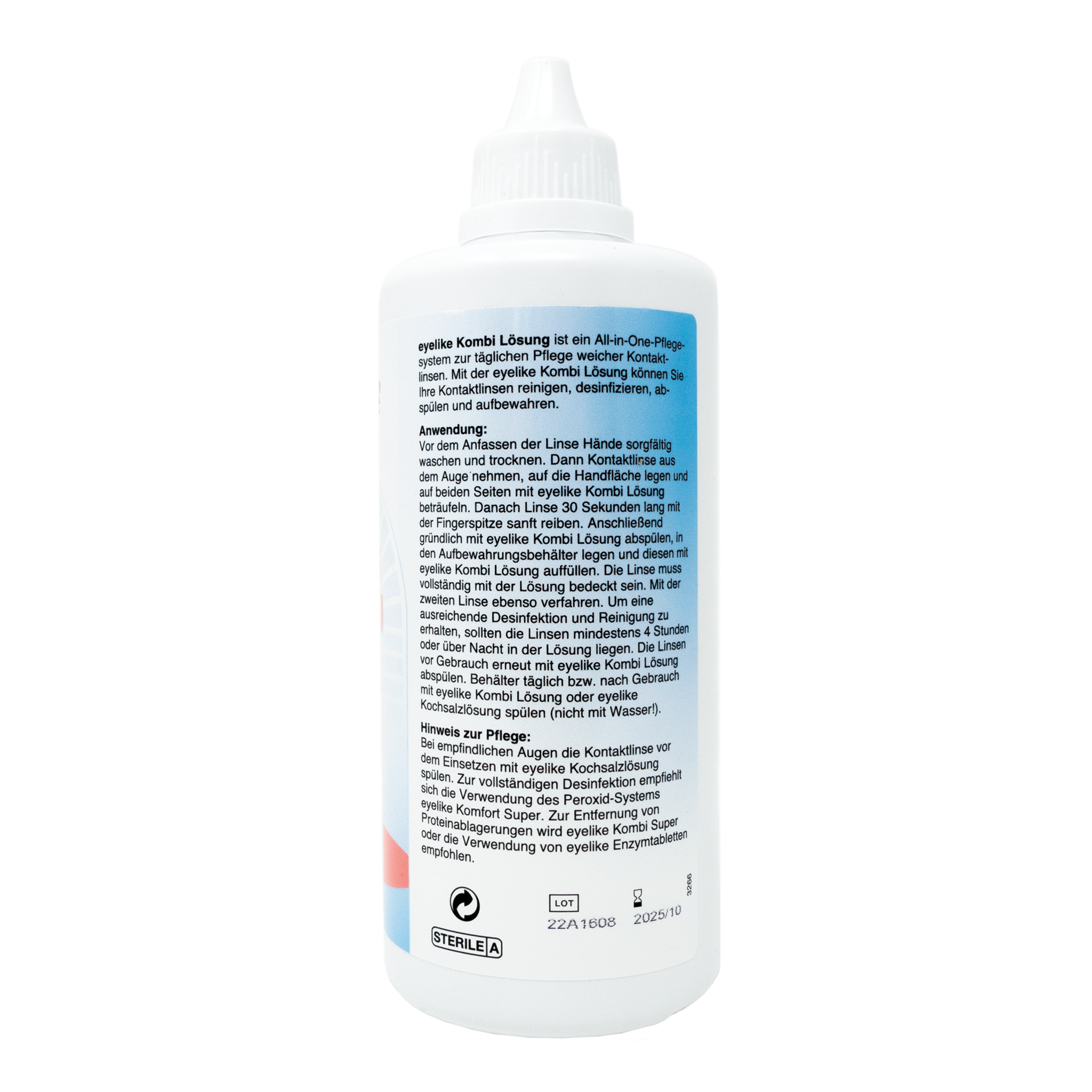 Rückseite von eyelike Kombi Lösung - 360ml