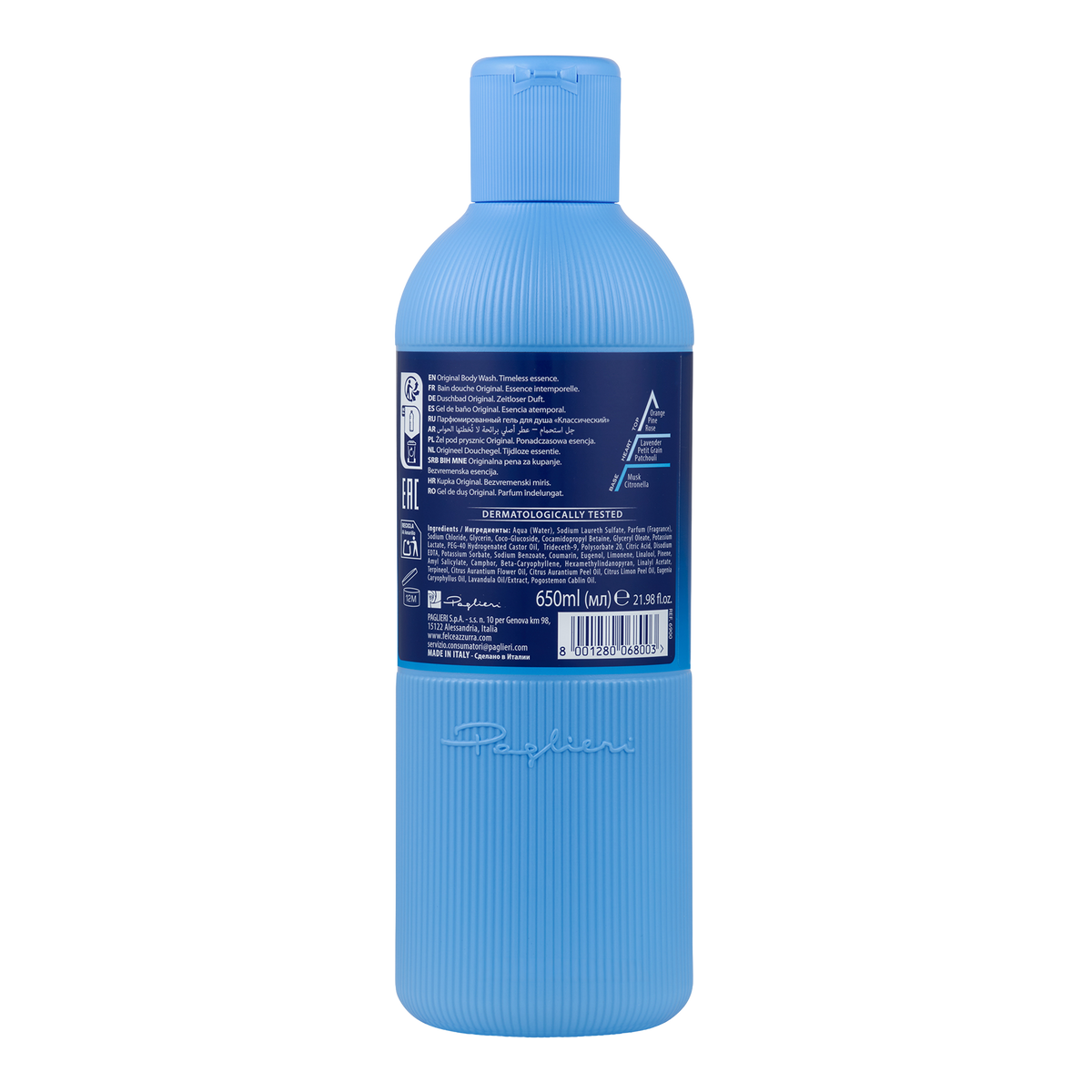 Rückseite von Felce Azzurra Body Wash Classic