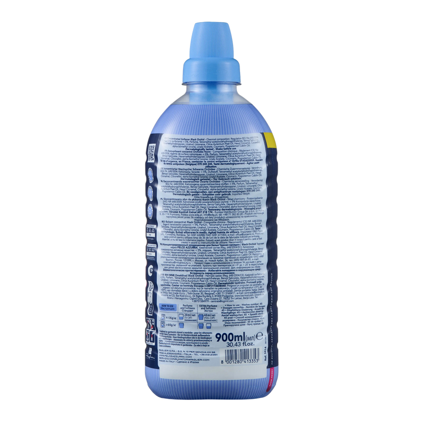 Rückseite von Azzurra Weichspüler Black Orchid