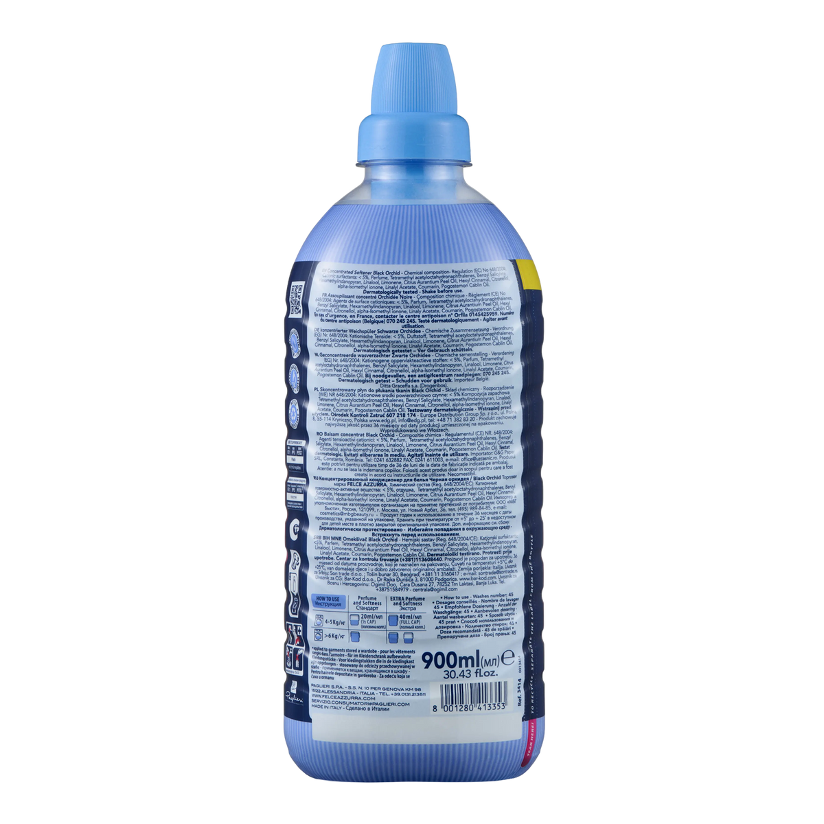 Rückseite von Azzurra Weichspüler Black Orchid