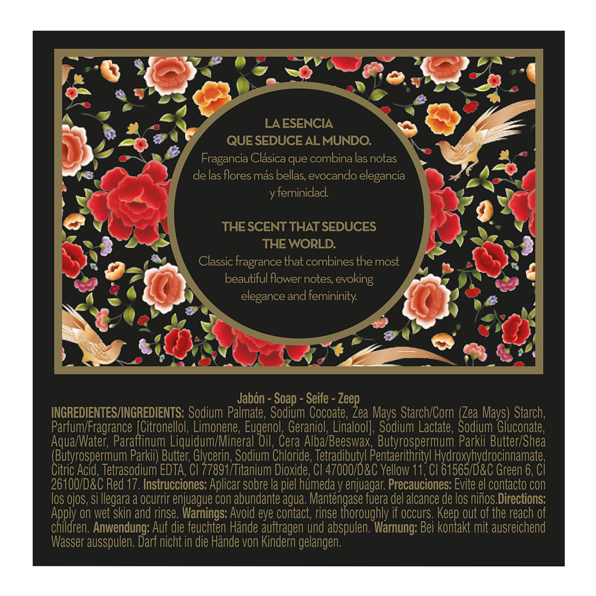 Rückseite von Maja Seife Classic 1 x 100 Verpackung