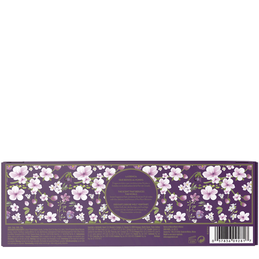 Rückseite von Maja Seife Pflaumenblüte - 3x100g